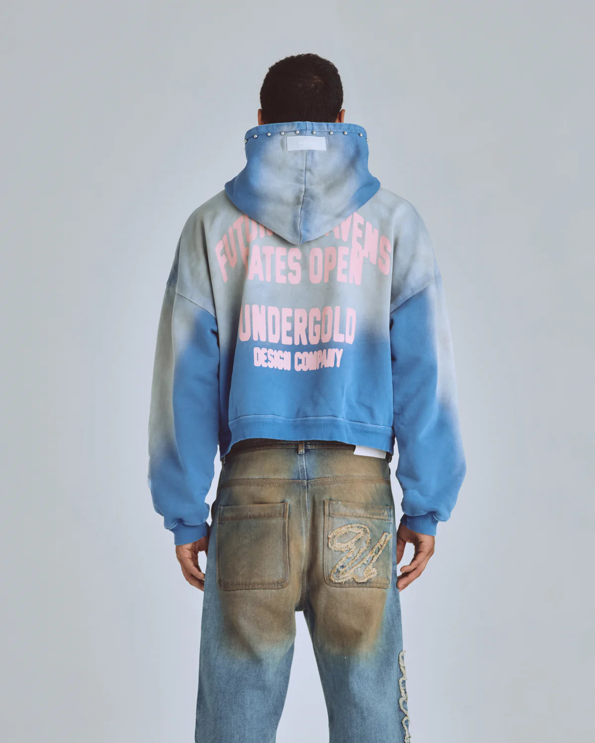 AGNUS DEI FUTURE HEAVENS HOODIE STORM BLUE