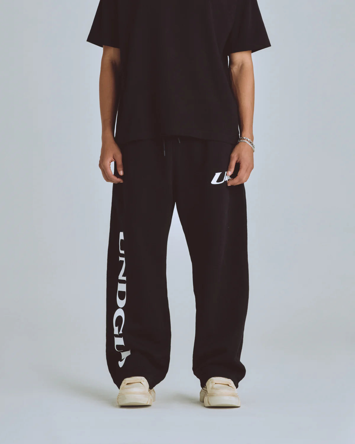 AGNUS DEI U STAR STRAIGHTPANTS BLACK