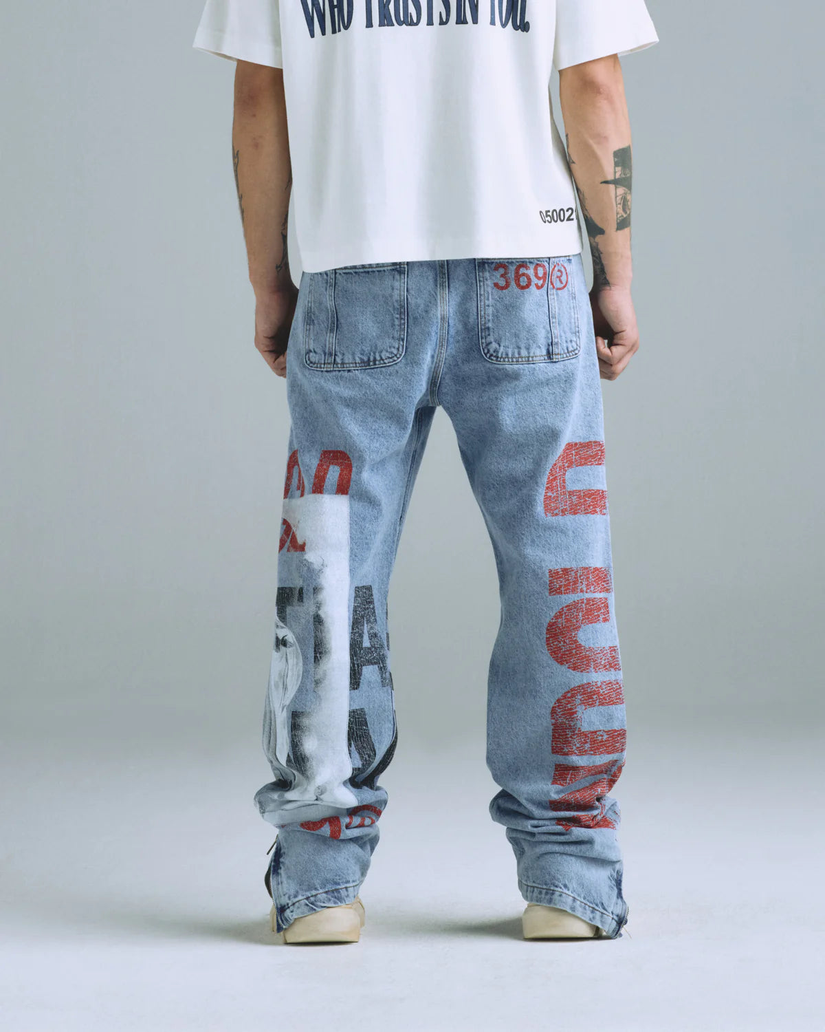 Gratia Plena Mary Regular Zip Jean Washed