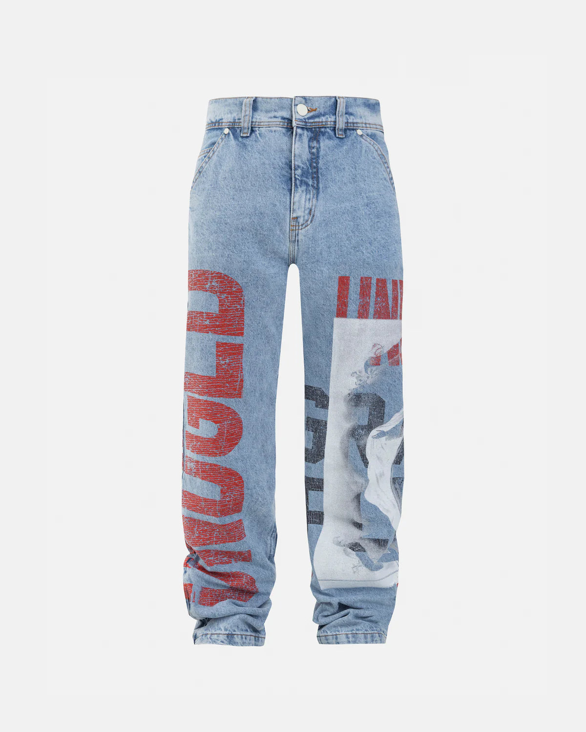 Gratia Plena Mary Regular Zip Jean Washed