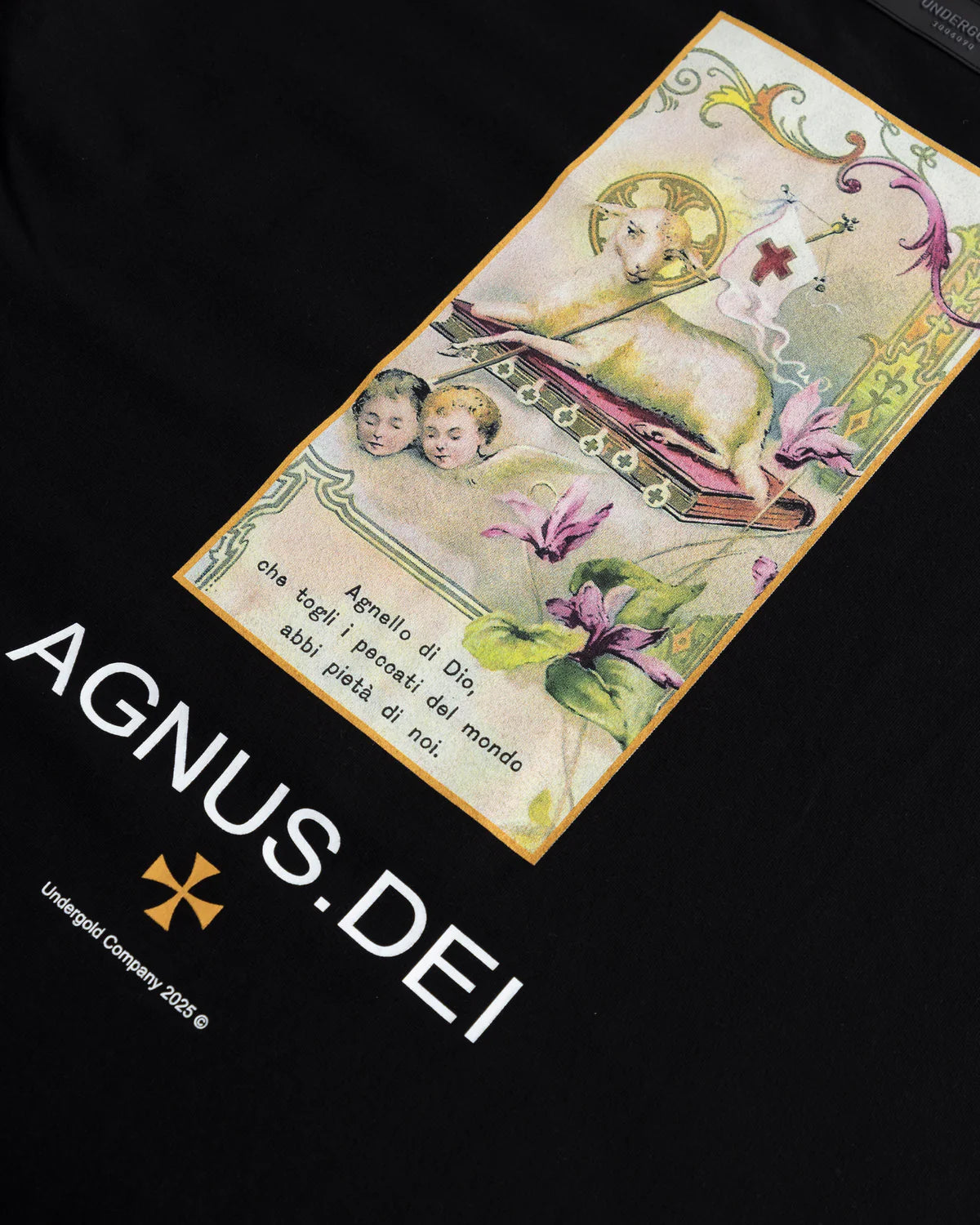 AGNUS DEI SHEEP TSHIRT BLACK
