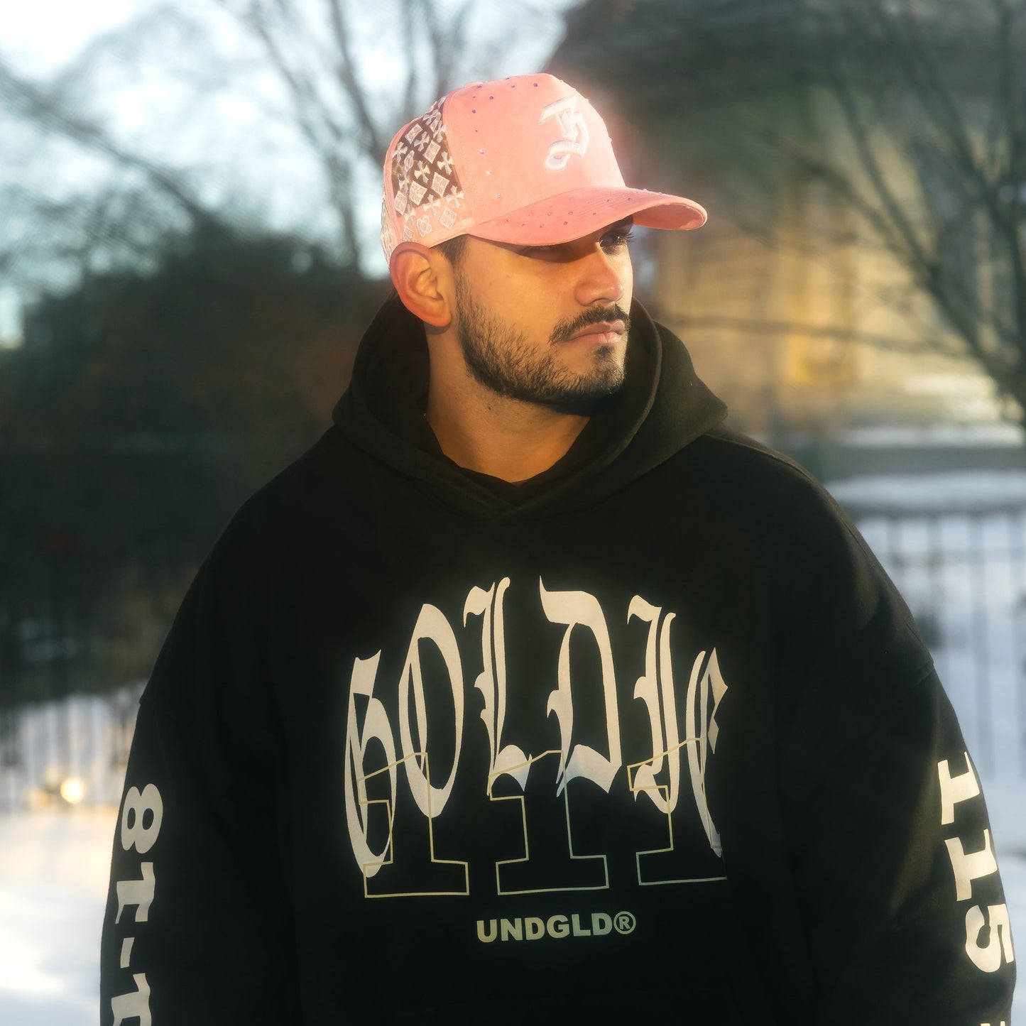 BLESSD MERCH | PINK JEWELED “B” HAT