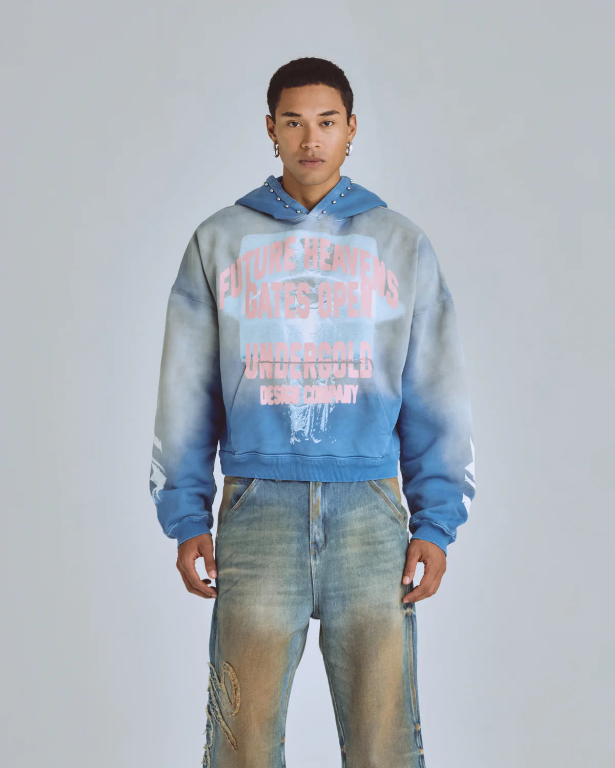 AGNUS DEI FUTURE HEAVENS HOODIE STORM BLUE