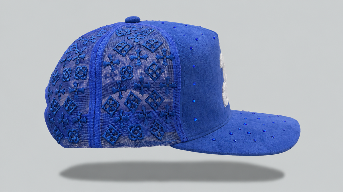 BLESSD MERCH | BLUE JEWELED “B” HAT