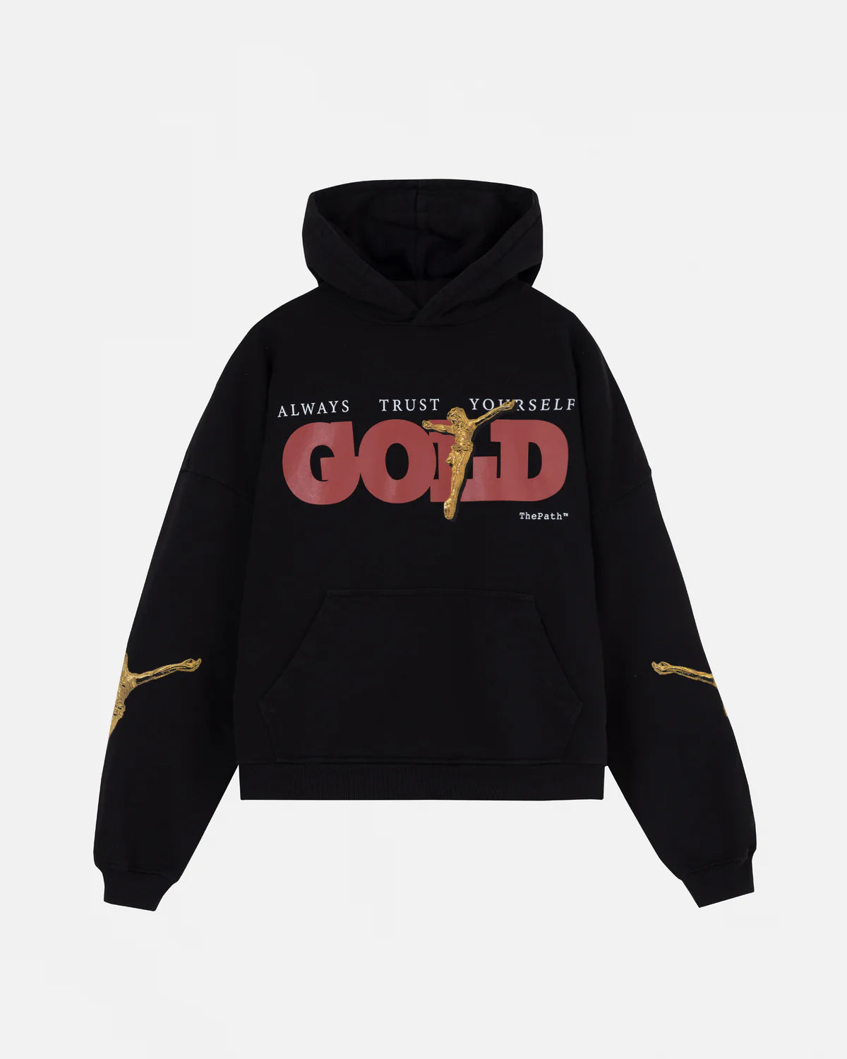 THE PATH GOLDEN CHRIST HOODIE BLACK