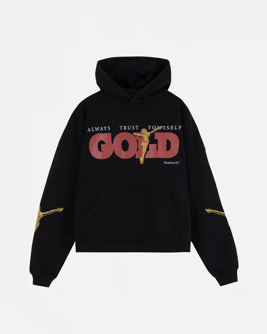 THE PATH GOLDEN CHRIST HOODIE BLACK