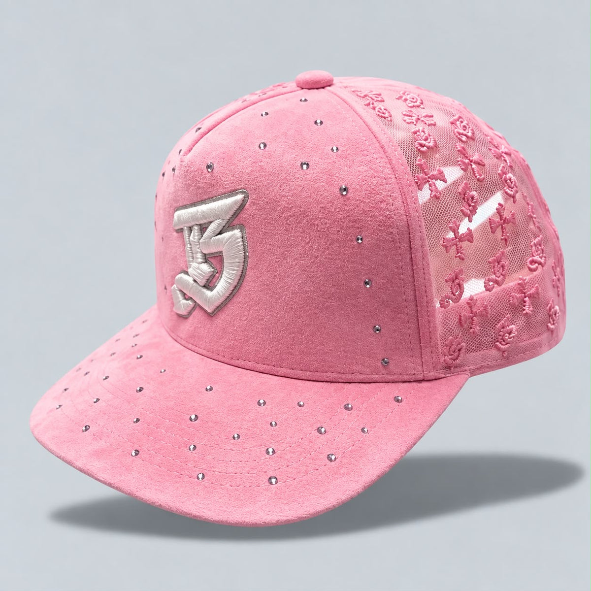 BLESSD MERCH | PINK JEWELED “B” HAT