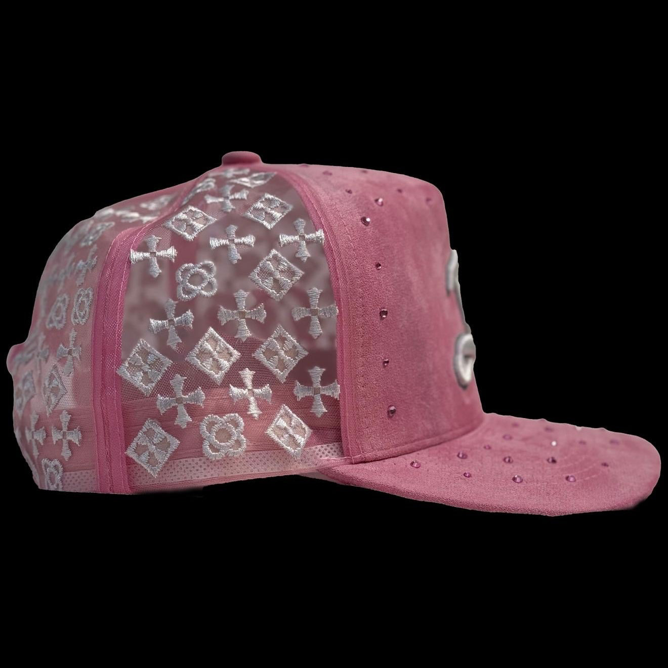 BLESSD MERCH | PINK JEWELED “B” HAT