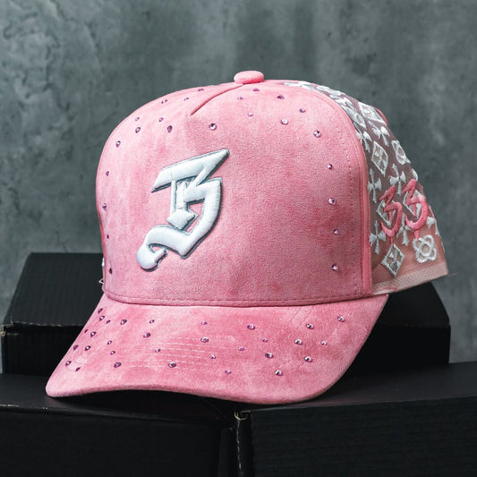 BLESSD MERCH | PINK JEWELED “B” HAT