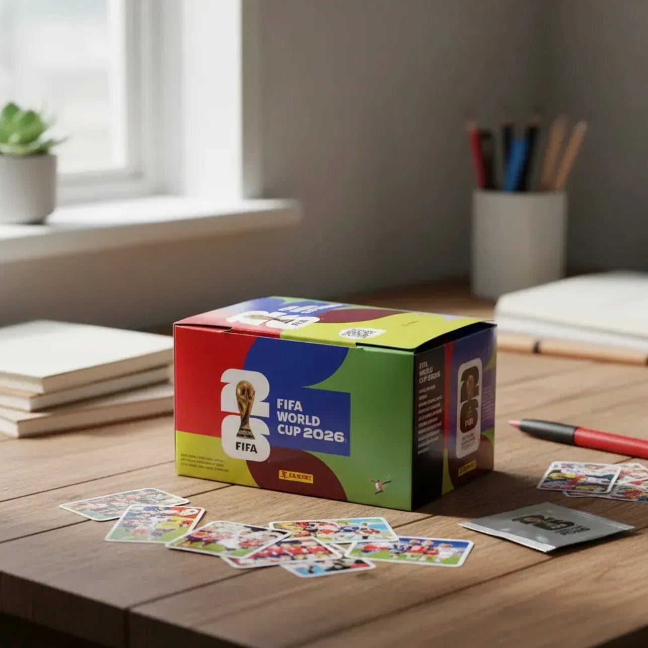 Kit Álbum pasta dura Mundial Panini 2026 + Caja x104 sobres