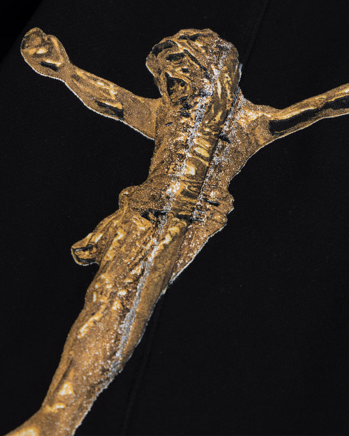 THE PATH GOLDEN CHRIST STRAIGHTPANTS BLACK
