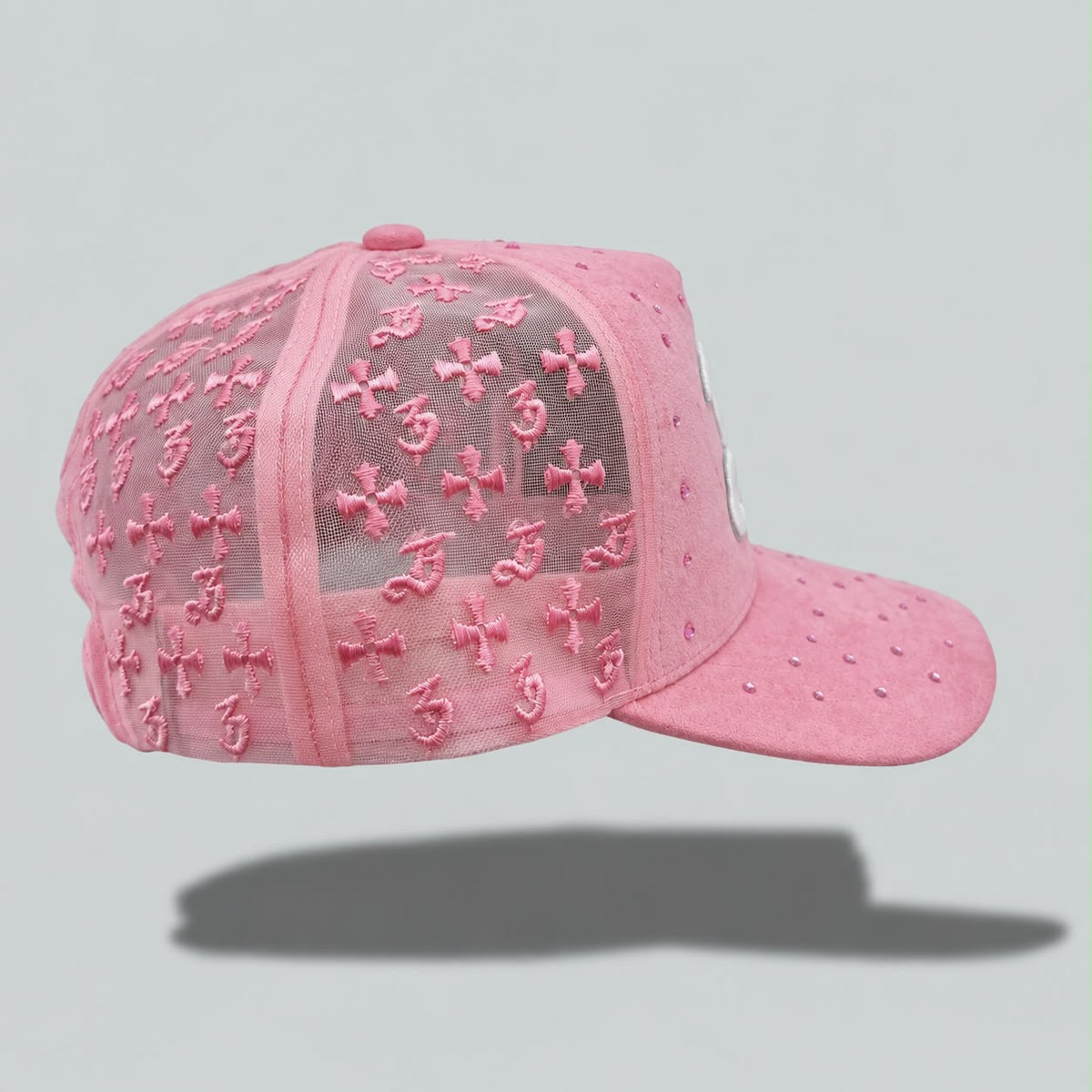 BLESSD MERCH | PINK JEWELED “B” HAT