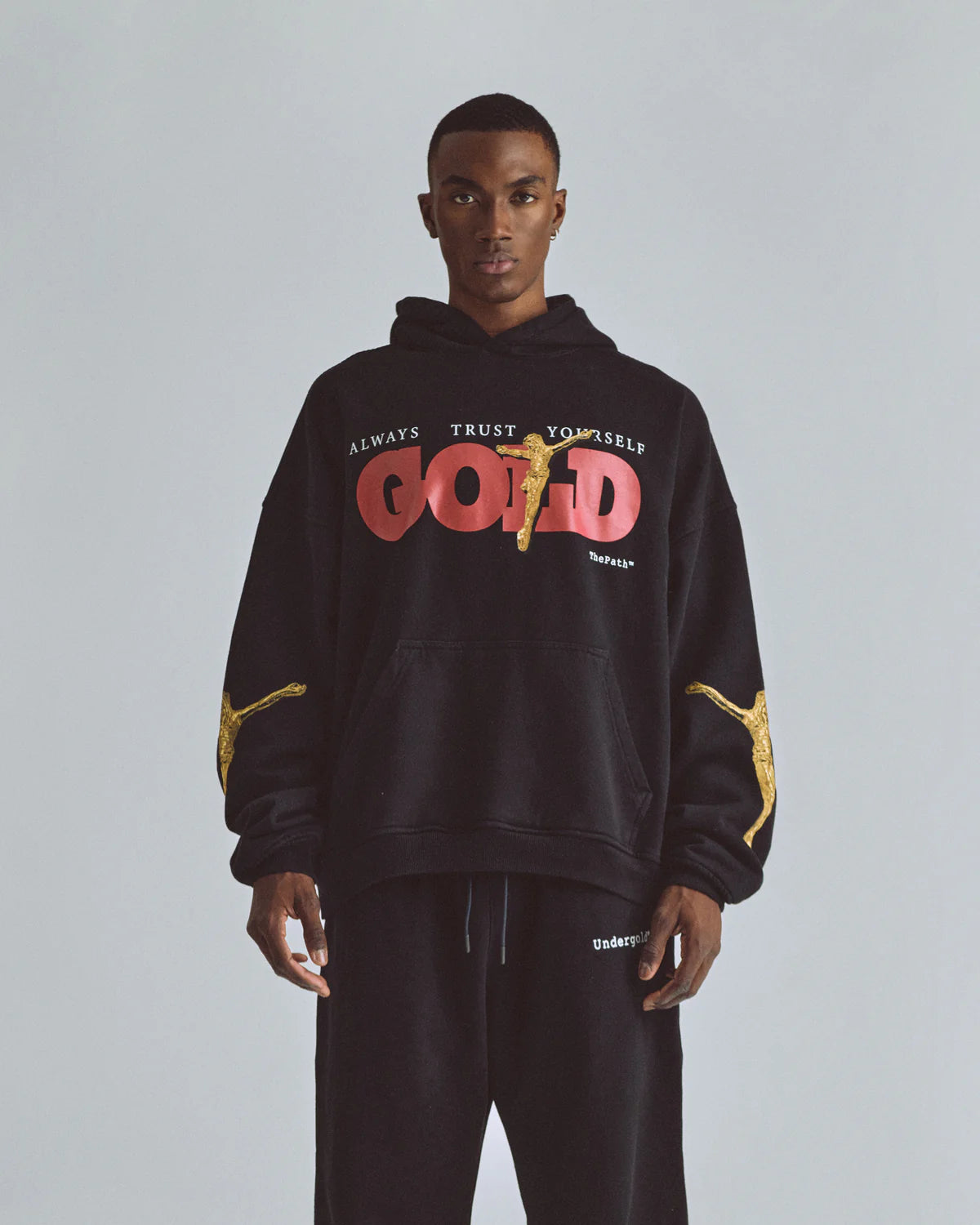 THE PATH GOLDEN CHRIST HOODIE BLACK