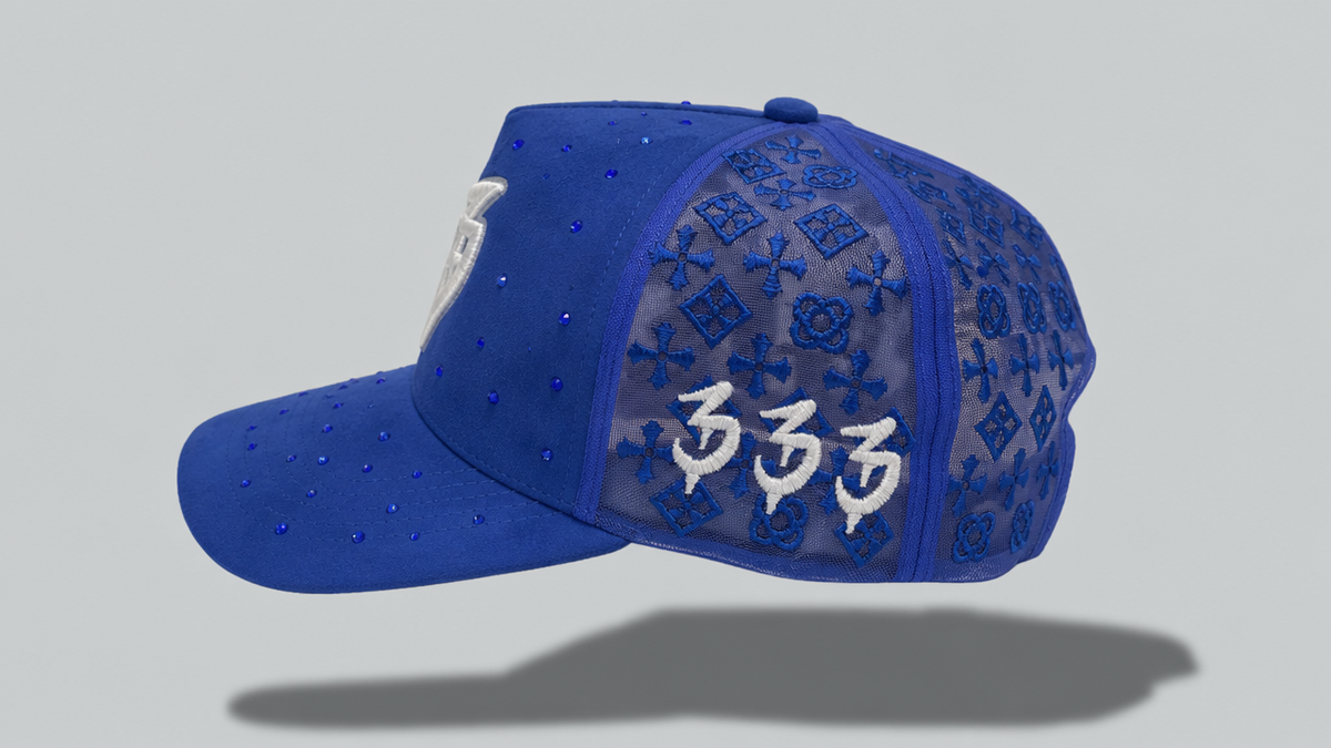 BLESSD MERCH | BLUE JEWELED “B” HAT