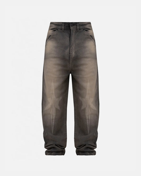 The One Star Wide Jean Dirty Black