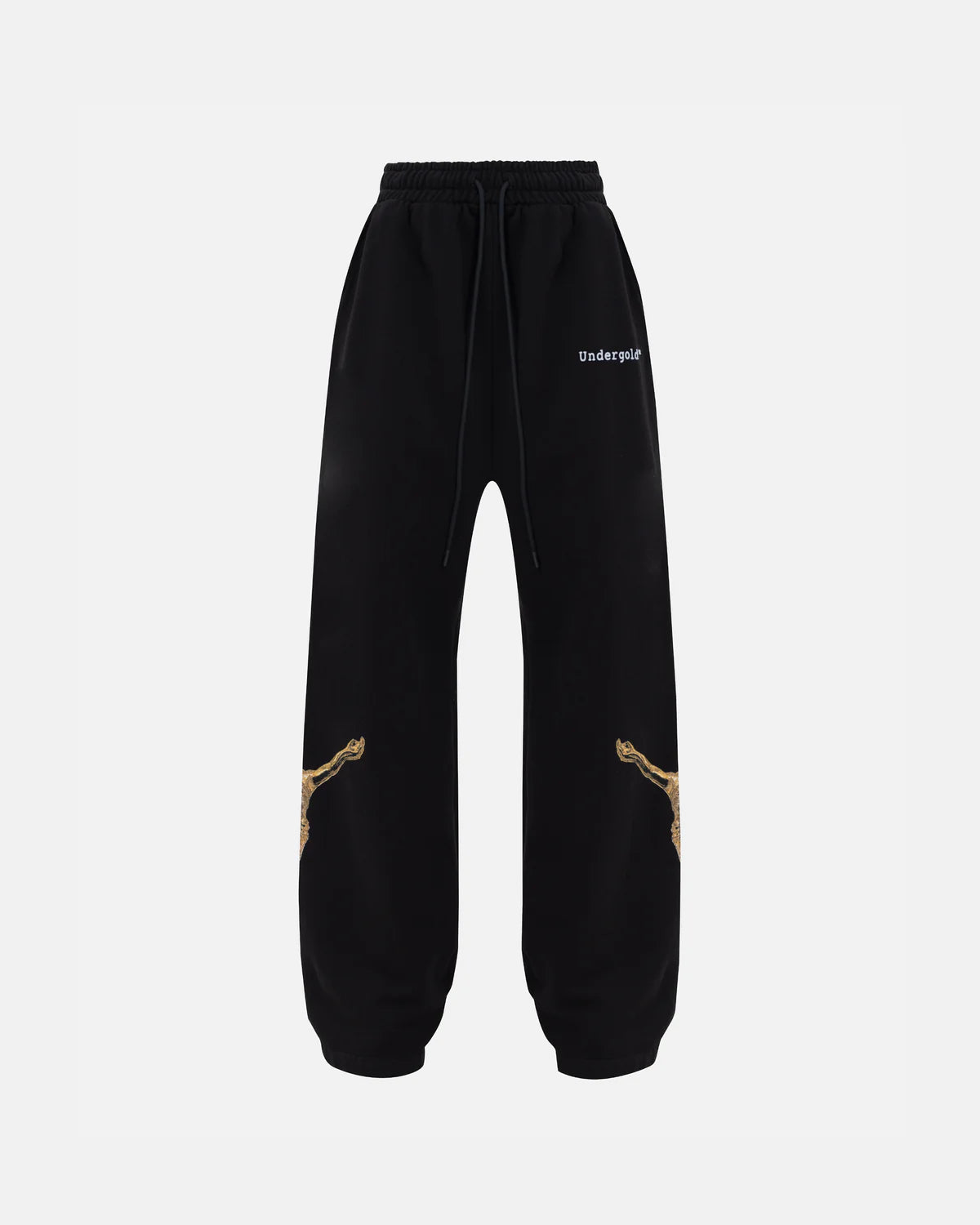 THE PATH GOLDEN CHRIST STRAIGHTPANTS BLACK