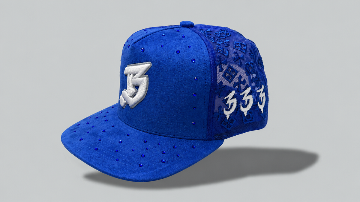 BLESSD MERCH | BLUE JEWELED “B” HAT