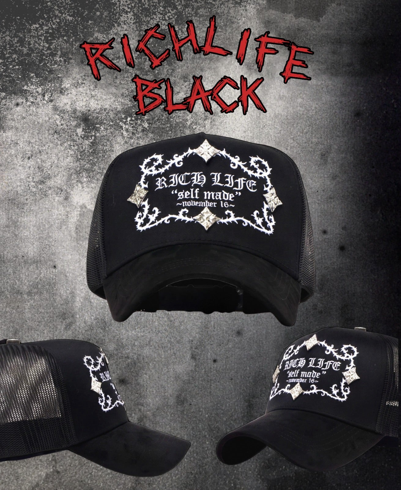BARBAS HATS | RICH LIFE BLACK