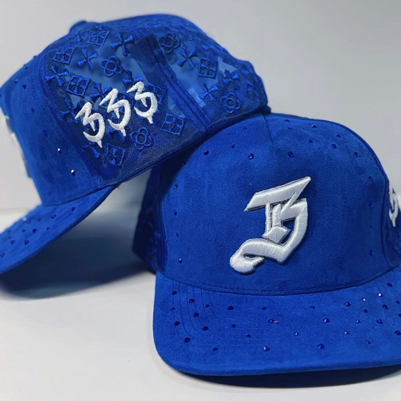 BLESSD MERCH | BLUE JEWELED “B” HAT