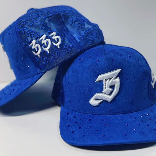 BLESSD MERCH | BLUE JEWELED “B” HAT
